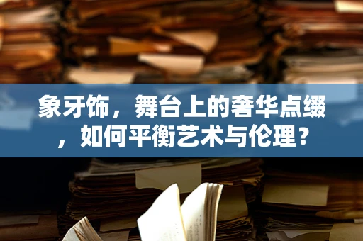 象牙饰，舞台上的奢华点缀，如何平衡艺术与伦理？