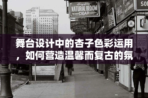 舞台设计中的杏子色彩运用，如何营造温馨而复古的氛围？