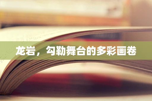 龙岩，勾勒舞台的多彩画卷