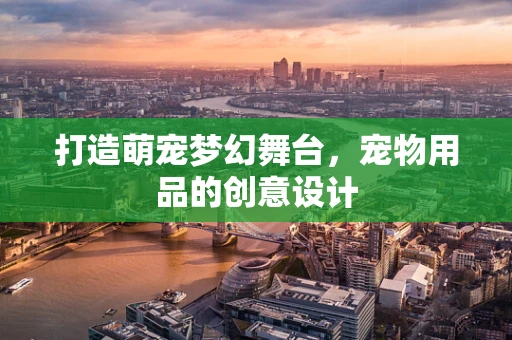 打造萌宠梦幻舞台，宠物用品的创意设计