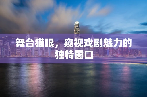 舞台猫眼，窥视戏剧魅力的独特窗口