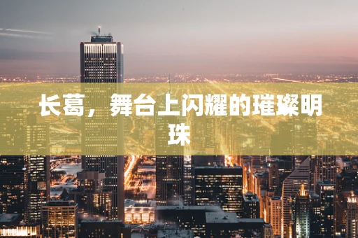 长葛，舞台上闪耀的璀璨明珠
