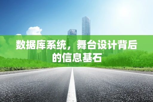 数据库系统，舞台设计背后的信息基石