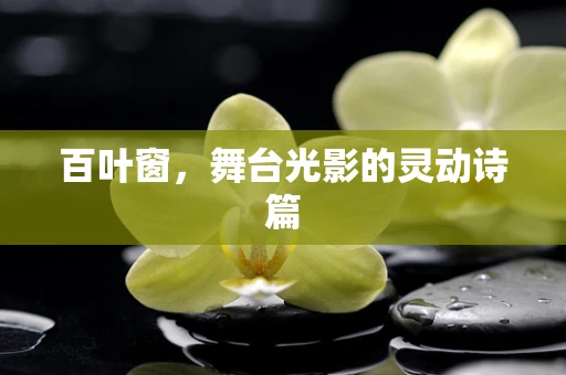 百叶窗，舞台光影的灵动诗篇