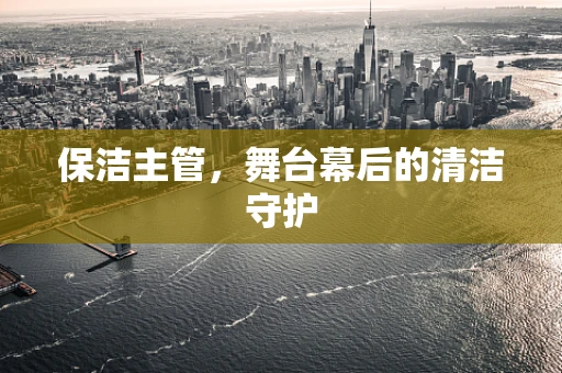 保洁主管，舞台幕后的清洁守护