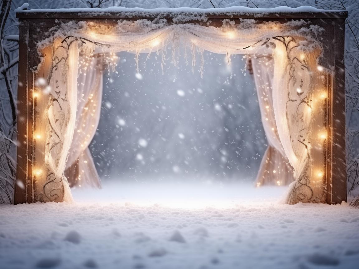 大雪纷飞下的梦幻舞台