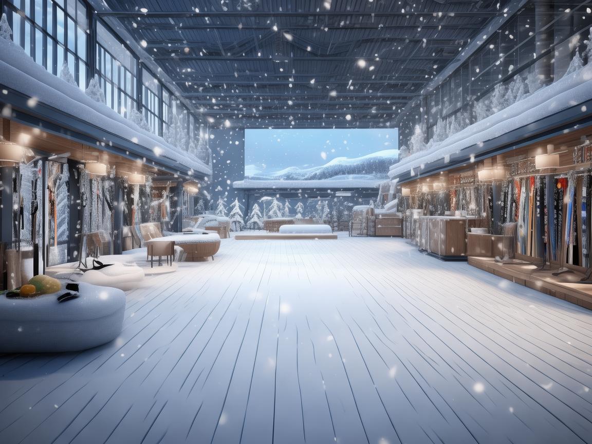 打造冰雪魅力舞台，滑雪场雪具大厅设计