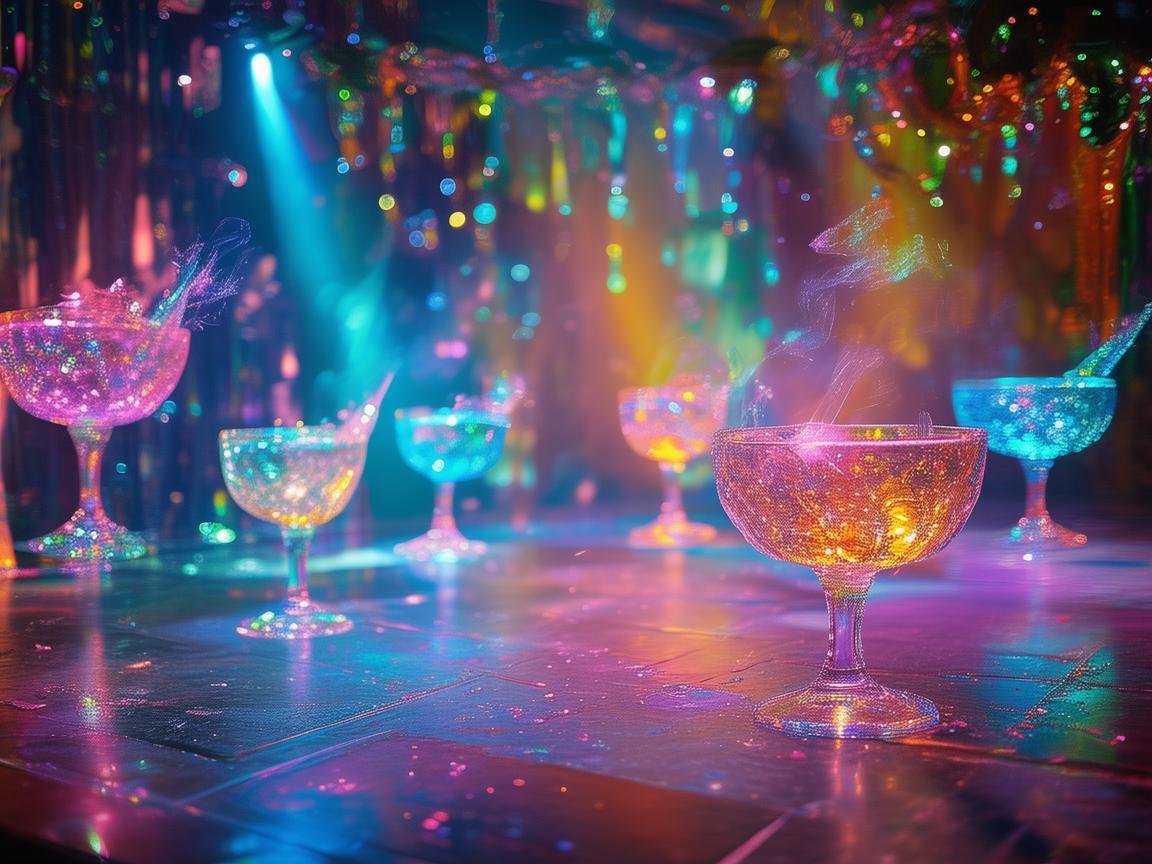 幻彩鸡尾酒舞台，醉美光影盛宴