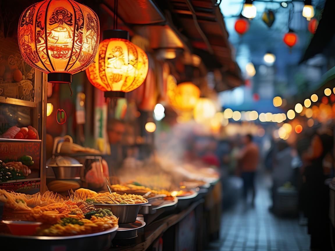点亮夜市小吃摊的舞台之光