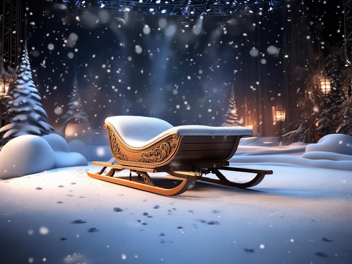 舞台设计中的雪橇，如何打造一个既真实又梦幻的冬日仙境？