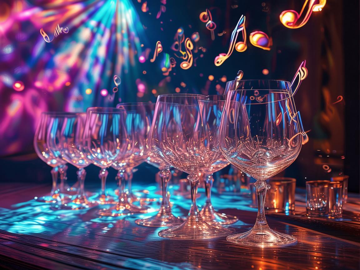 酒杯，舞台光影中的灵动音符