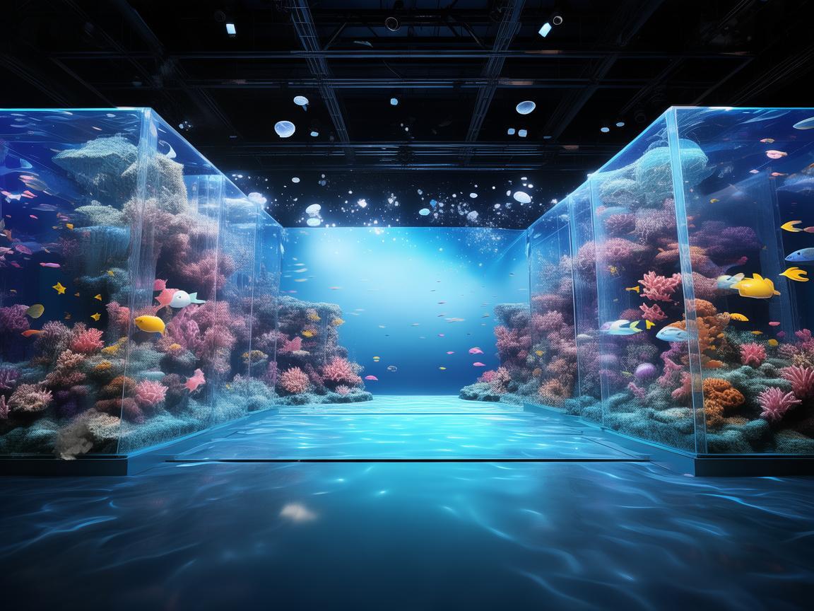 舞台设计中的水族馆，如何创造一个既真实又梦幻的海洋世界？