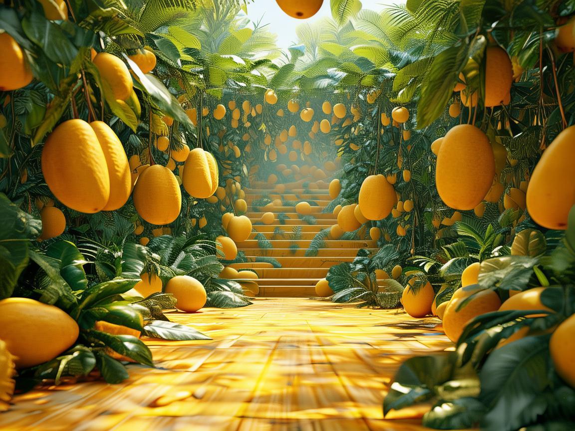 芒果主题舞台，果香四溢的梦幻之境