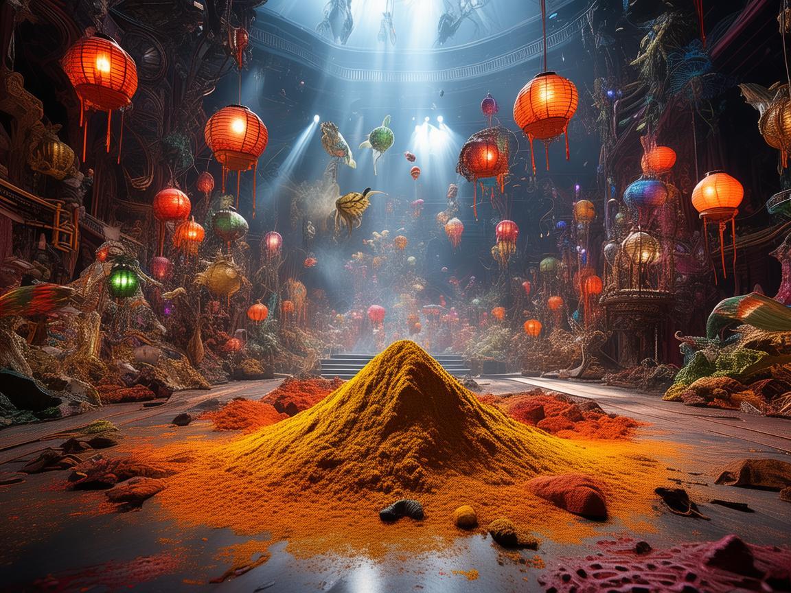 舞台上的五香粉，多元元素交织的奇幻之境