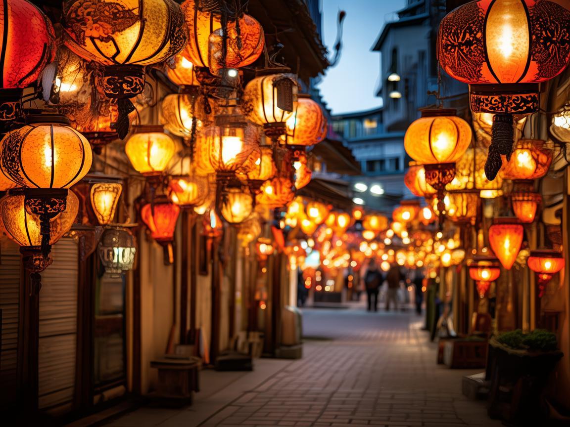 夜市街灯笼，点亮城市夜生活的艺术之问