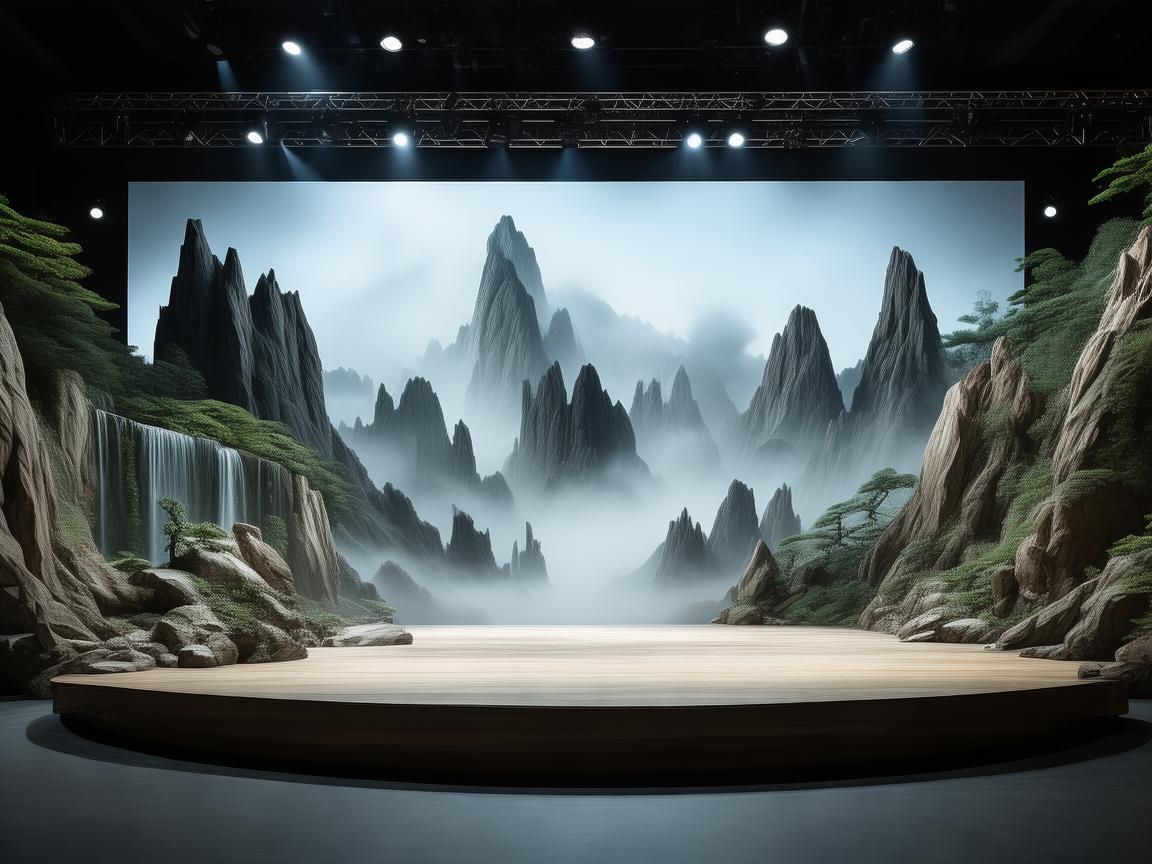 舞台设计中的黄山奇景，如何将自然奇观融入现代剧场体验？
