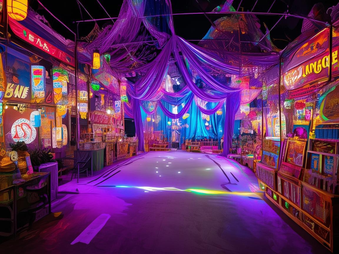 点亮夜市游戏的奇幻舞台