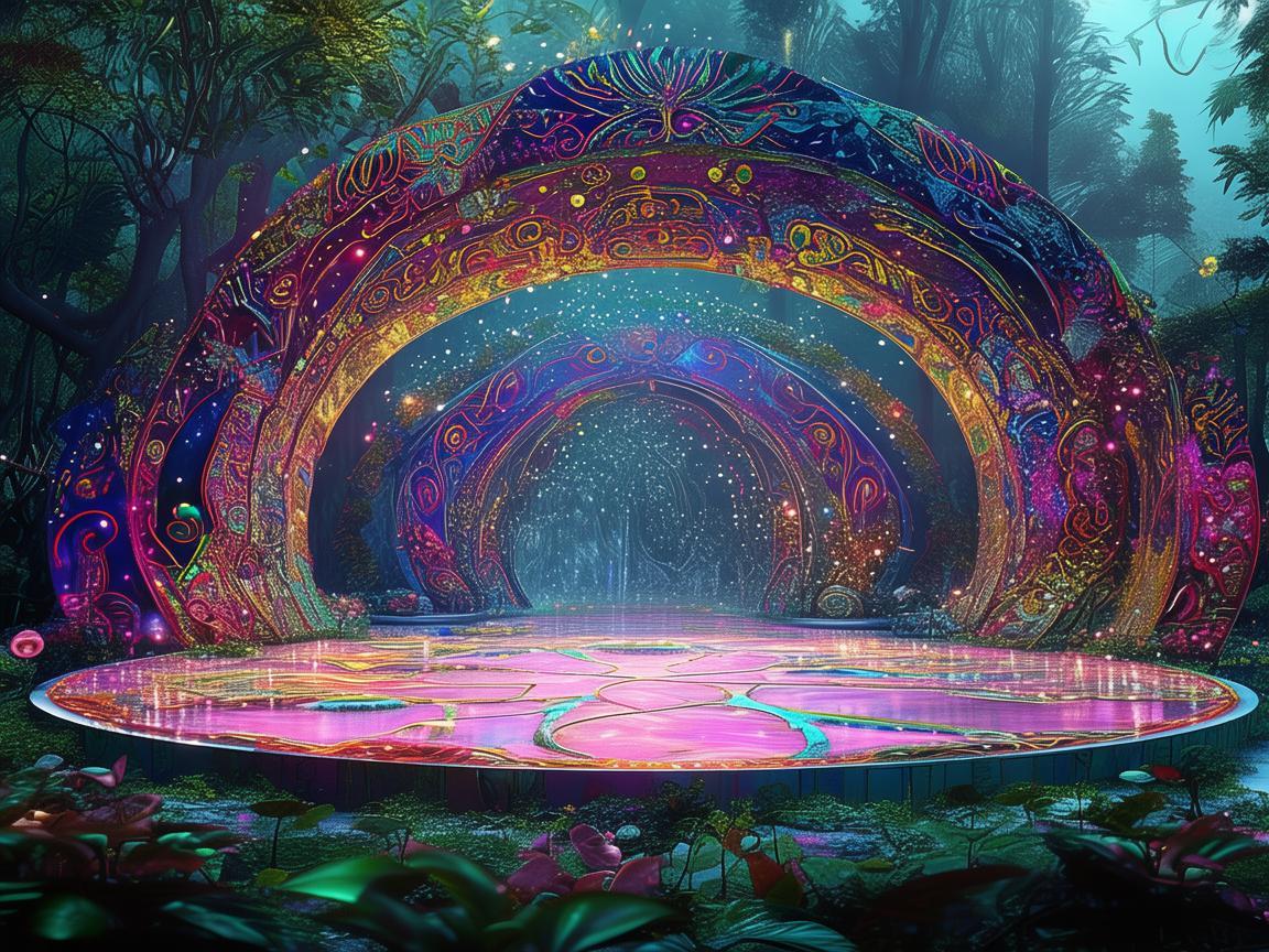 奇幻蹦床舞台，弹跳间的视觉盛宴