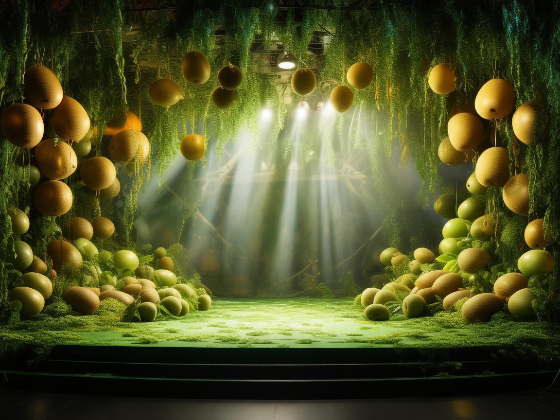 猕猴桃主题舞台设计,果香四溢的奇幻之境 猕猴桃主题舞台设计,果香四溢的奇幻之境
