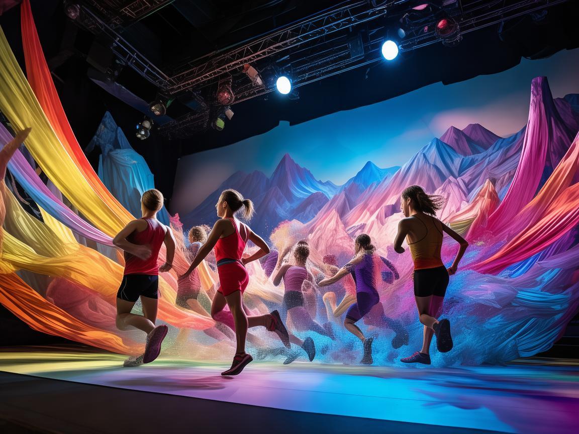 用舞台设计勾勒跑步的激昂画卷