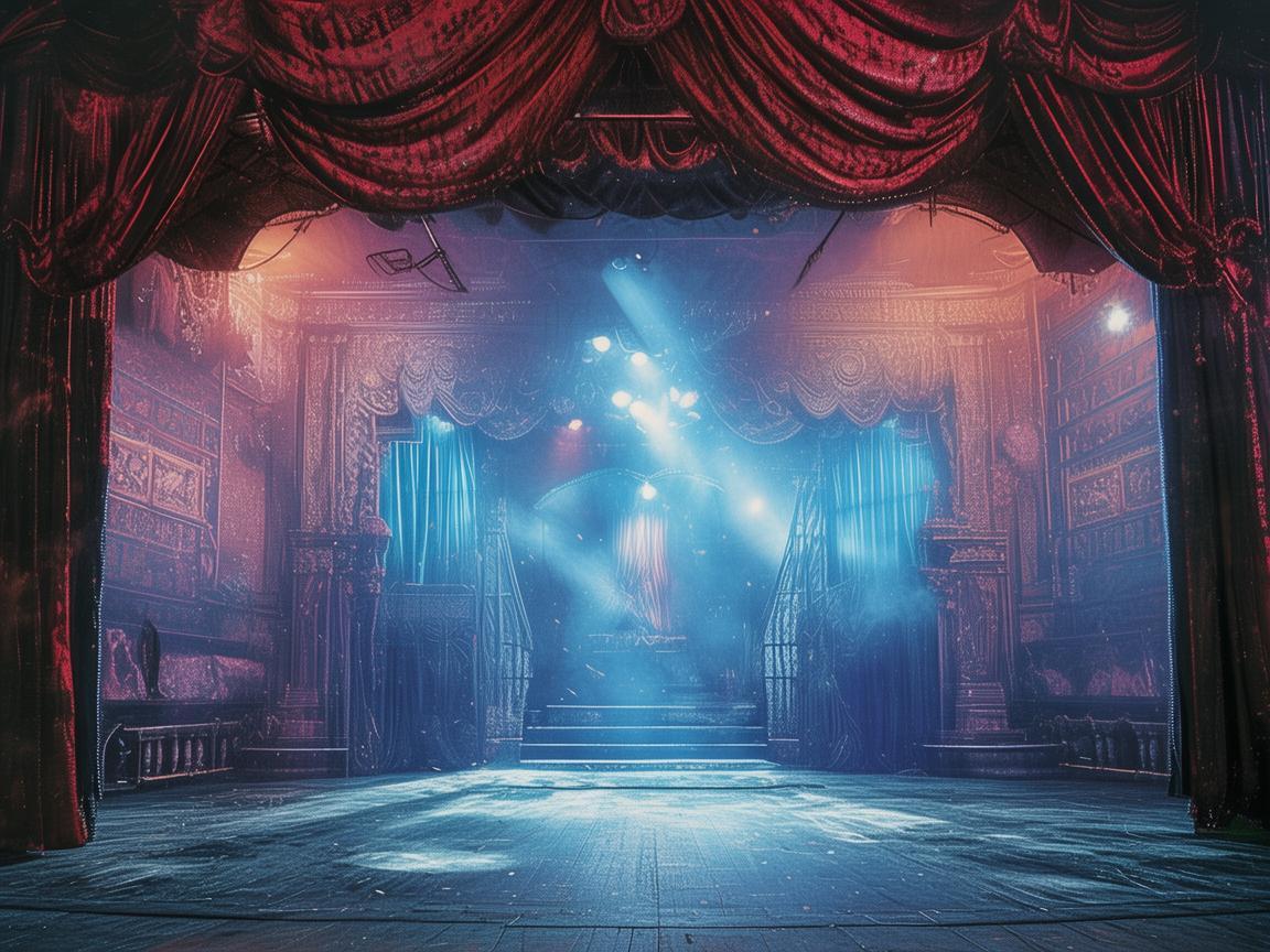 电影舞台，光影交织的梦幻空间