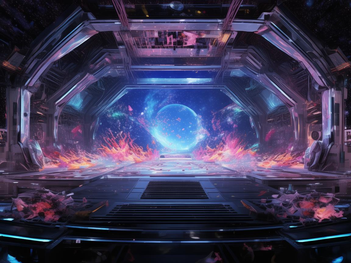 太空站舞台，科技与艺术的梦幻交织