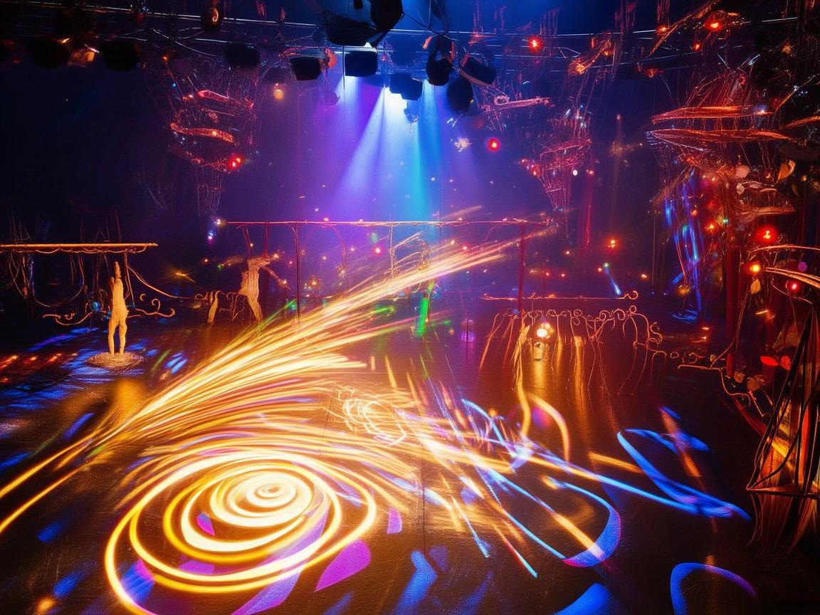 奇幻杂技舞台，光影交织的艺术盛宴