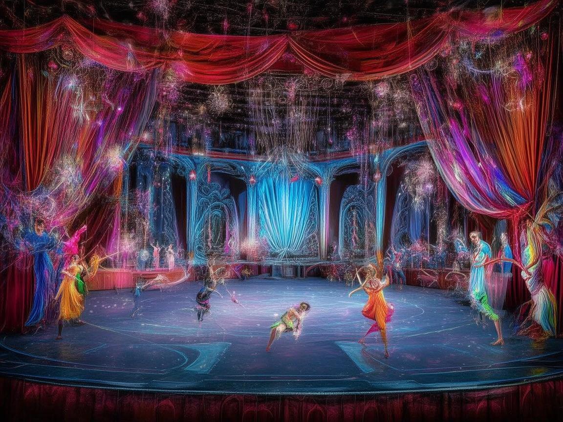 杂技舞台，奇幻与技艺的交织